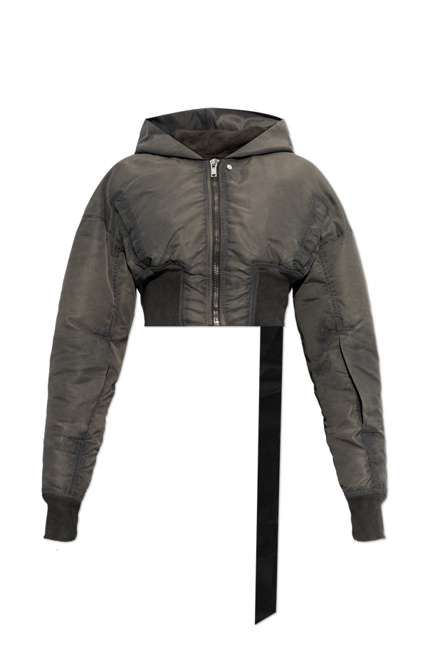 Rick Owens DRKSHDW Gray Cropped Oversized Hooded Puffer Jacket